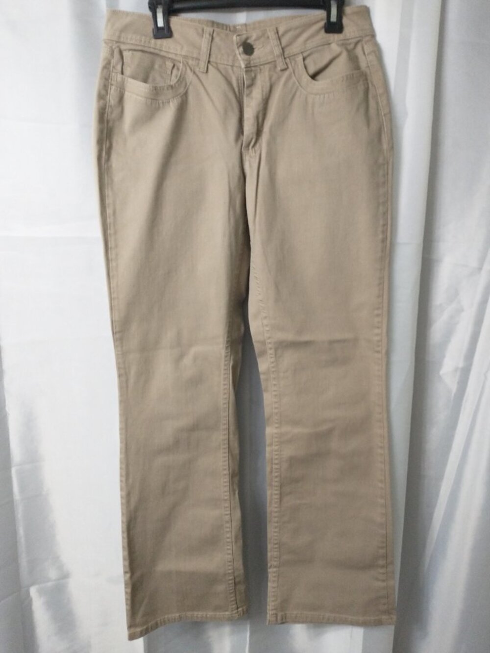 Lee Riders Women 's Midrise Flare Leg Jean's Size 10 Khaki/Tan Mid Rise